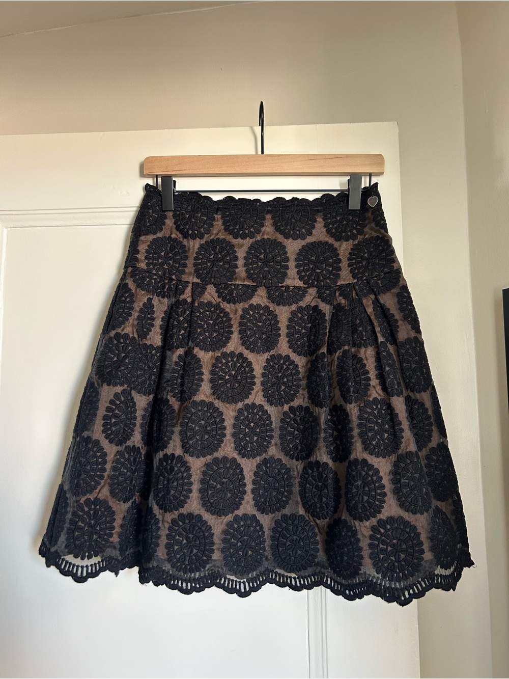 Twin-Set Simona Barbieri Embroidered Tulle A-Line Skirt